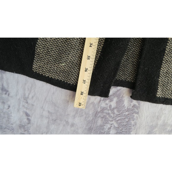 Oriana Women's Brown Checkered Wool Blend Short Sleeve Cardigan Sweater. Size XL - Picture 4 of 7